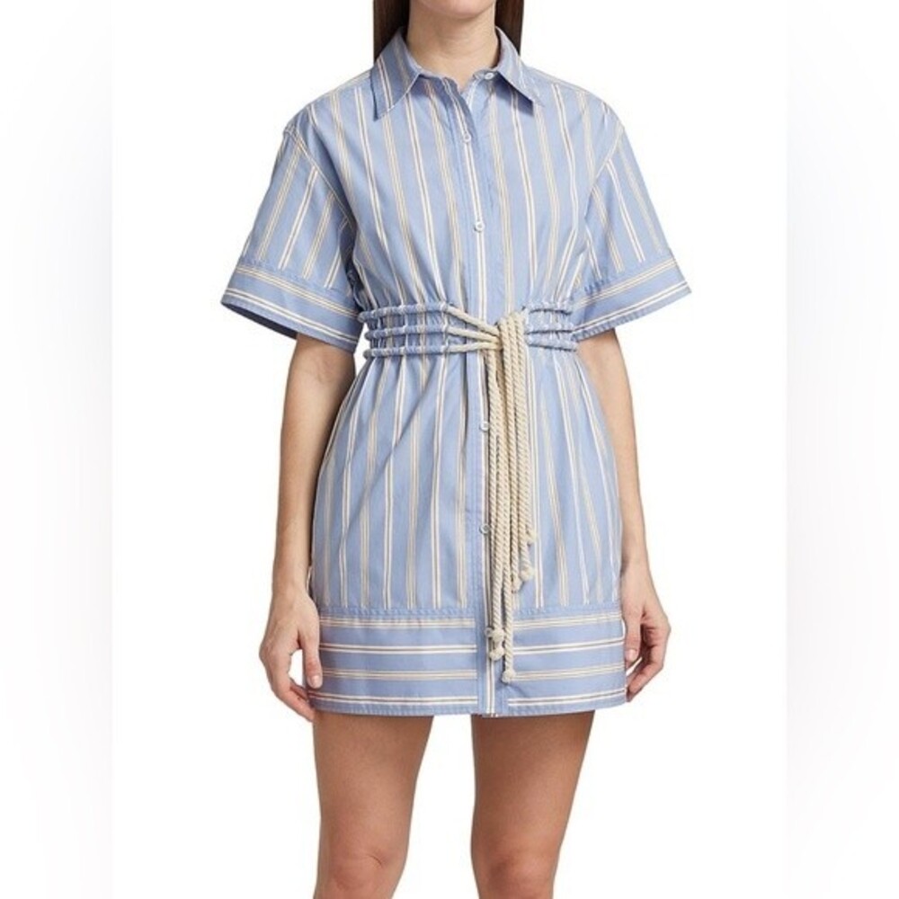 NWOT AKNVAS 100% cotton Fiona Drawstring Shirtdress. Size 2 - Picture 5 of 12